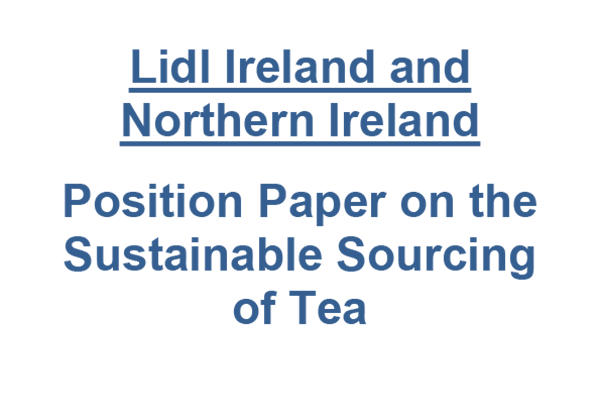 Position Paper on the Sustainable Sourcing of Tea